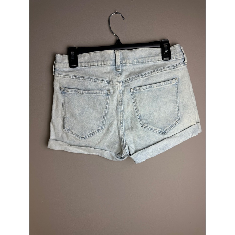 Old Navy Boyfriend Light Wash Cuffed Denim‎ Shorts Womens Size 6 Light Blue